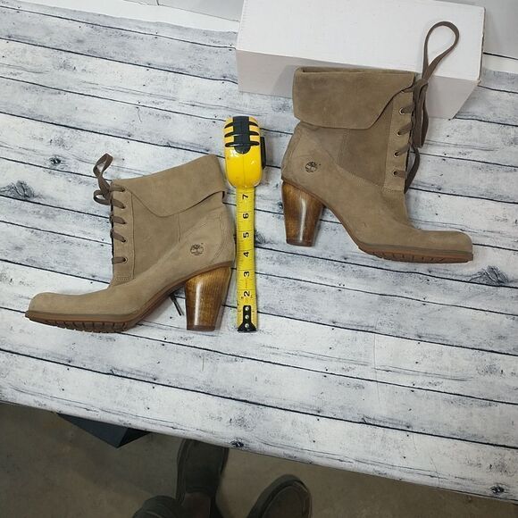 Timberland Earthkeepers Navali Lace Platform SZ 7.5 Womens Boots Taupe 18699 - Picture 10 of 10